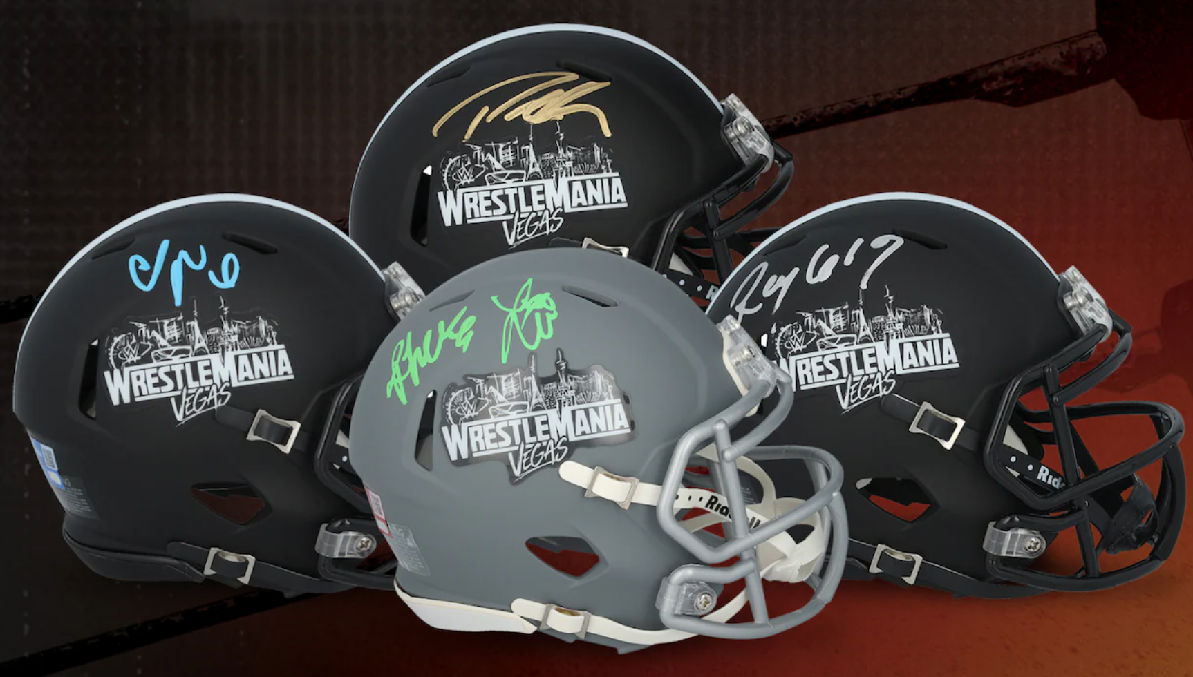 2026 Fanatics WWE Under Wraps Wrestlemania 42 Autographed Mini Helmet, Box
