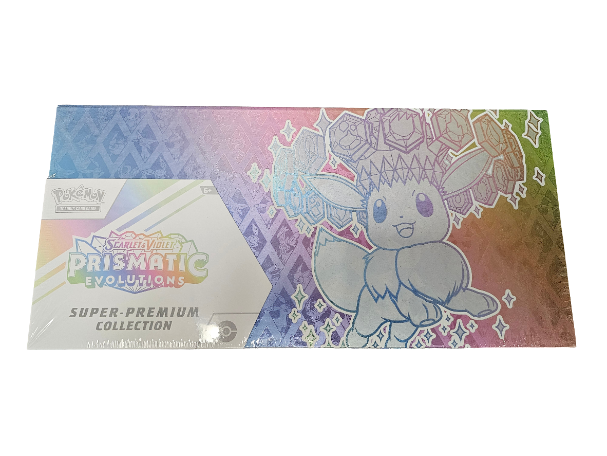 Pokemon Scarlet & Violet Prismatic Evolutions, Super Premium Collection Box