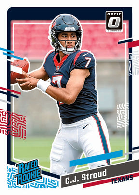 2023 Panini Donruss Optic Football, Blaster Box (Purple Shock)