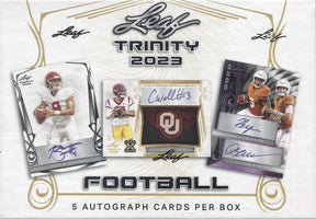 2023 Leaf Trinity Football Hobby, 10 Box Case