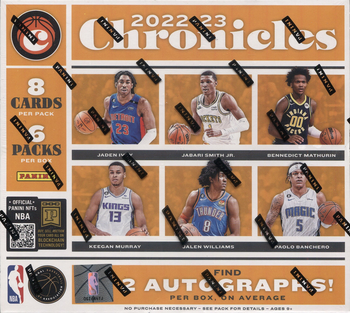 *LAST CASE* 2022-23 Panini Chronicles Basketball Hobby, 12 Box Case