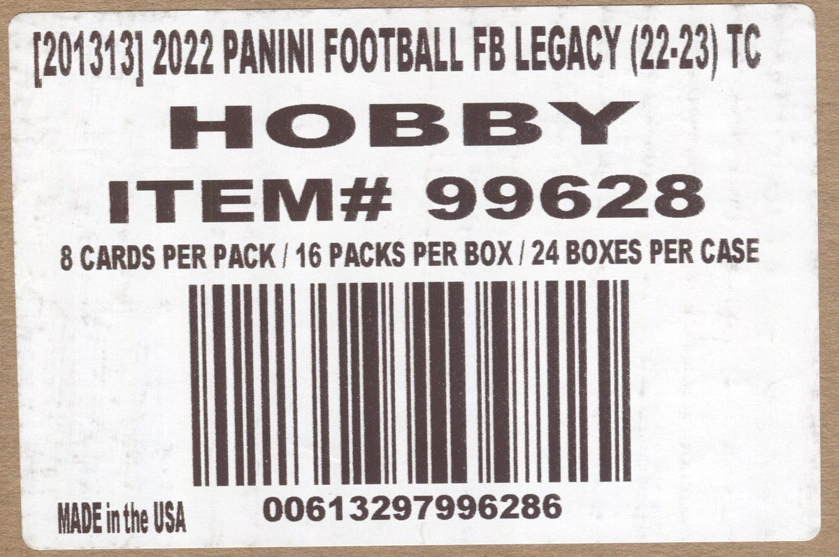 *LAST CASE* 2022 Panini Legacy Football Hobby, 24 Box Case