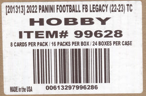 *LAST CASE* 2022 Panini Legacy Football Hobby, 24 Box Case