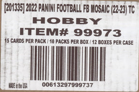 *LAST CASE* 2022 Panini Mosaic Football Hobby, 12 Box Case