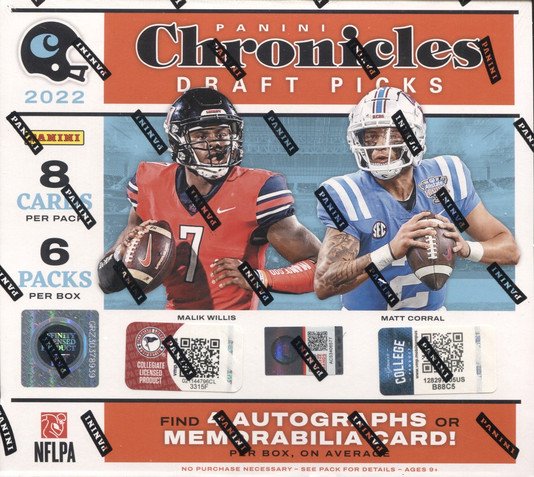 2022 Panini Chronicles Draft Picks Football Hobby, Box