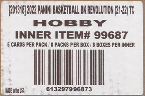 2021-22 Panini Revolution Basketball Hobby, 8 Box Inner Case