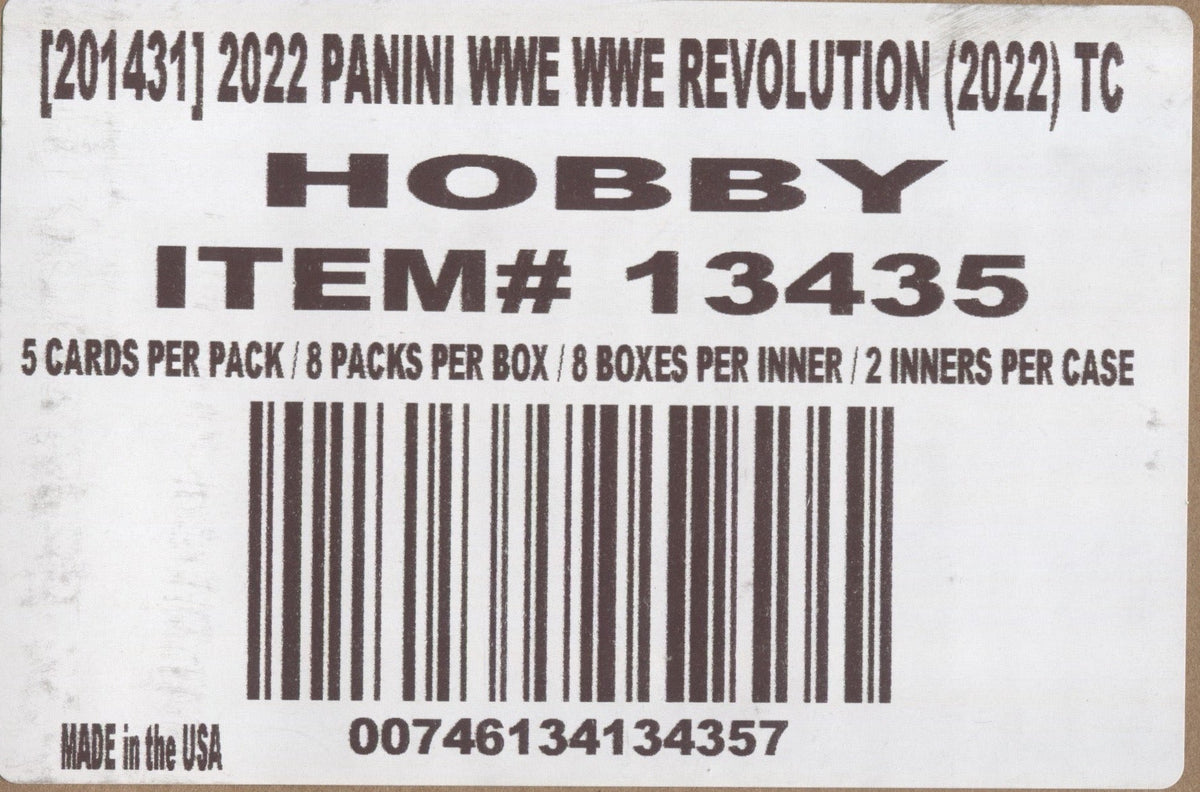 2022 Panini Revolution WWE Hobby, 16 Box Master Case