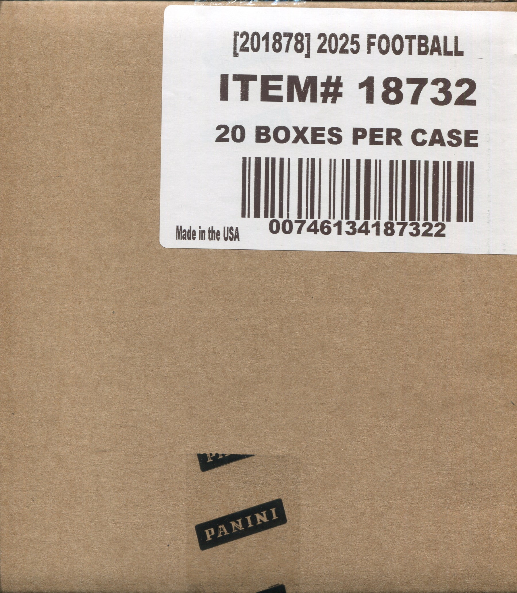 2025 Panini Prizm Football No Huddle, 20 Box Case